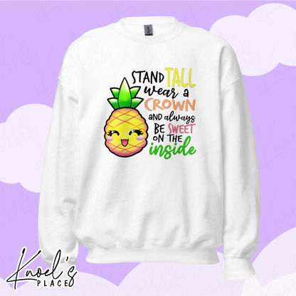 Stand Tall Neon Picnic Pineapple Unisex Sweatshirt