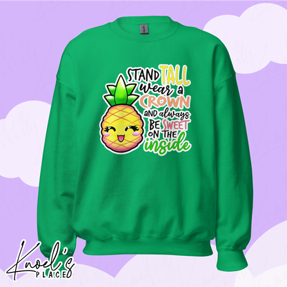 Stand Tall Neon Picnic Pineapple Unisex Sweatshirt