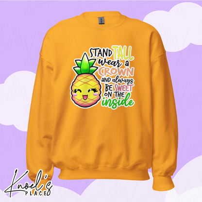 Stand Tall Neon Picnic Pineapple Unisex Sweatshirt