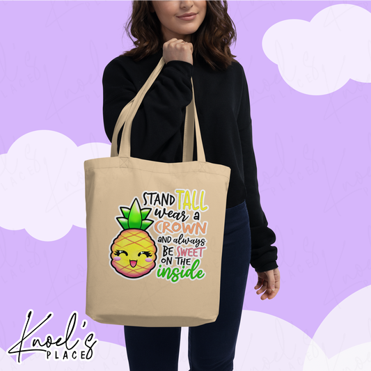 Stand Tall Neon Picnic Pineapple Tote Bag