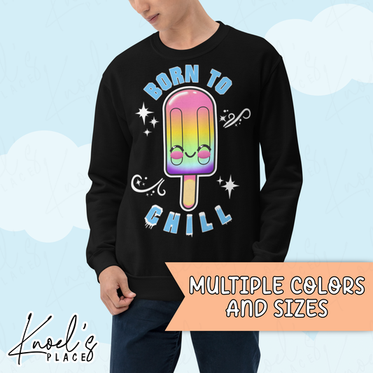 Born to Chill Neon Picnic Popsicle Unisex Sweatshirt