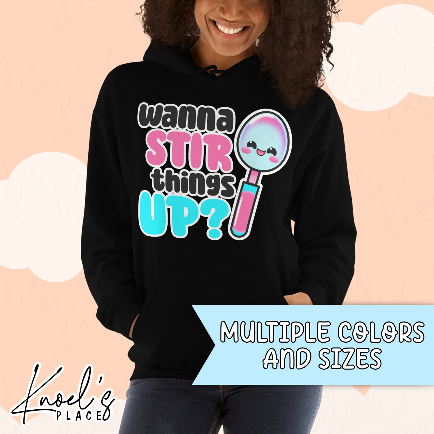 Wanna Stir Things Up? Neon Picnic Spoon Unisex Hoodie