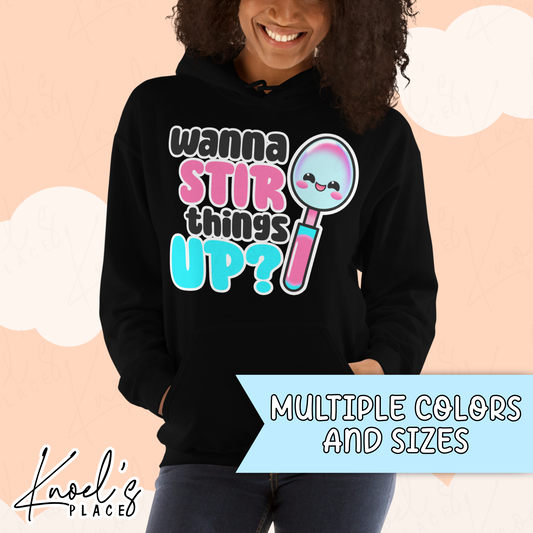 Wanna Stir Things Up? Neon Picnic Spoon Unisex Hoodie