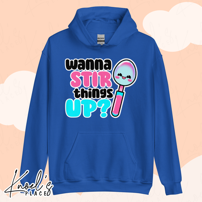 Wanna Stir Things Up? Neon Picnic Spoon Unisex Hoodie