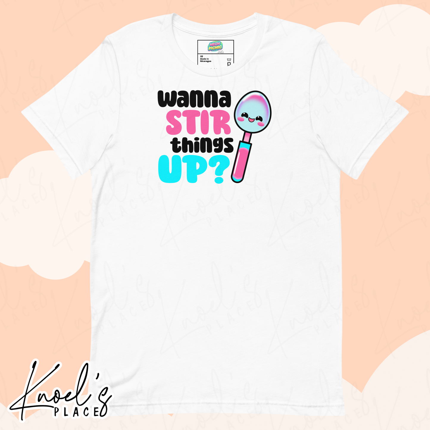 Wanna Stir Things Up? Neon Picnic Spoon Unisex T-shirt
