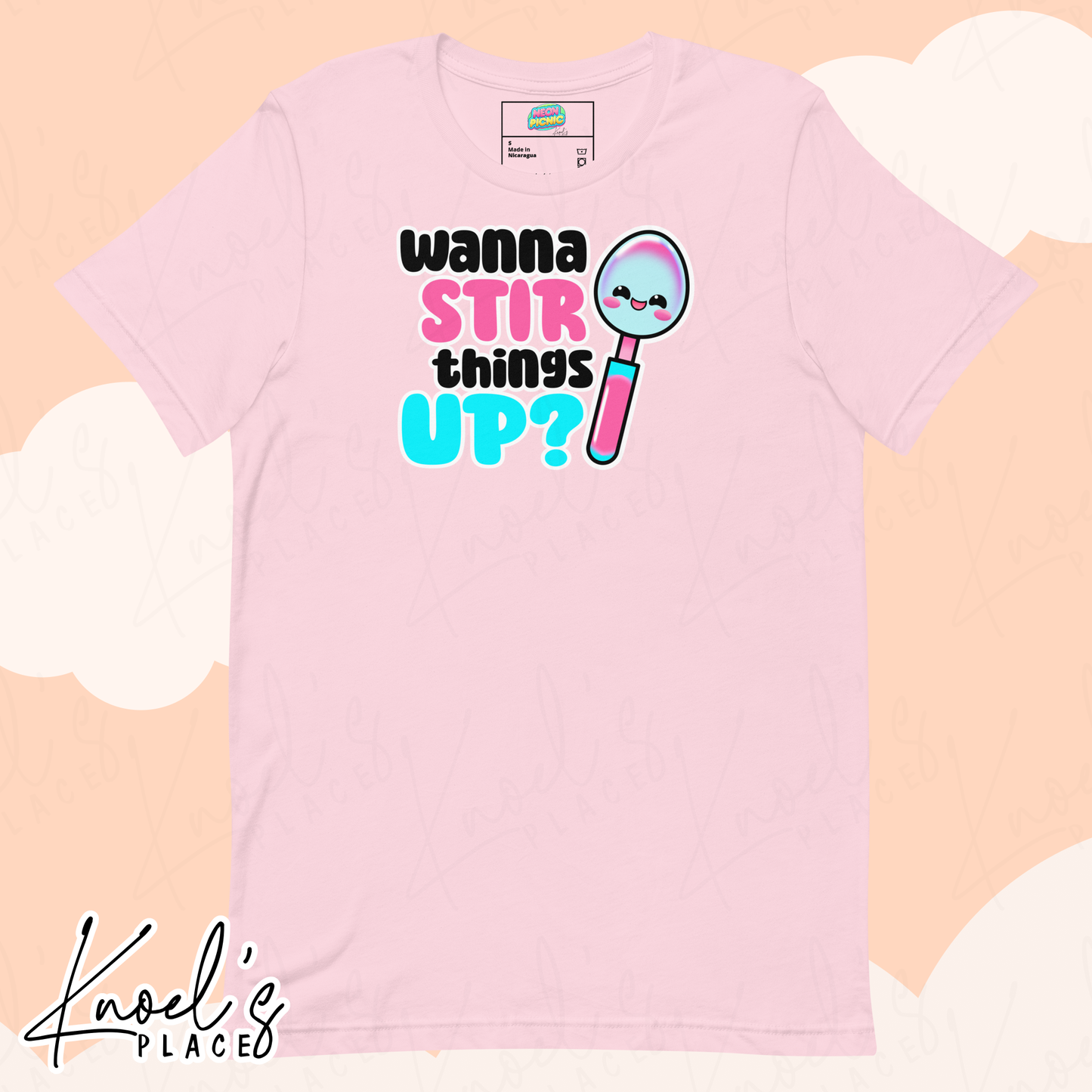 Wanna Stir Things Up? Neon Picnic Spoon Unisex T-shirt