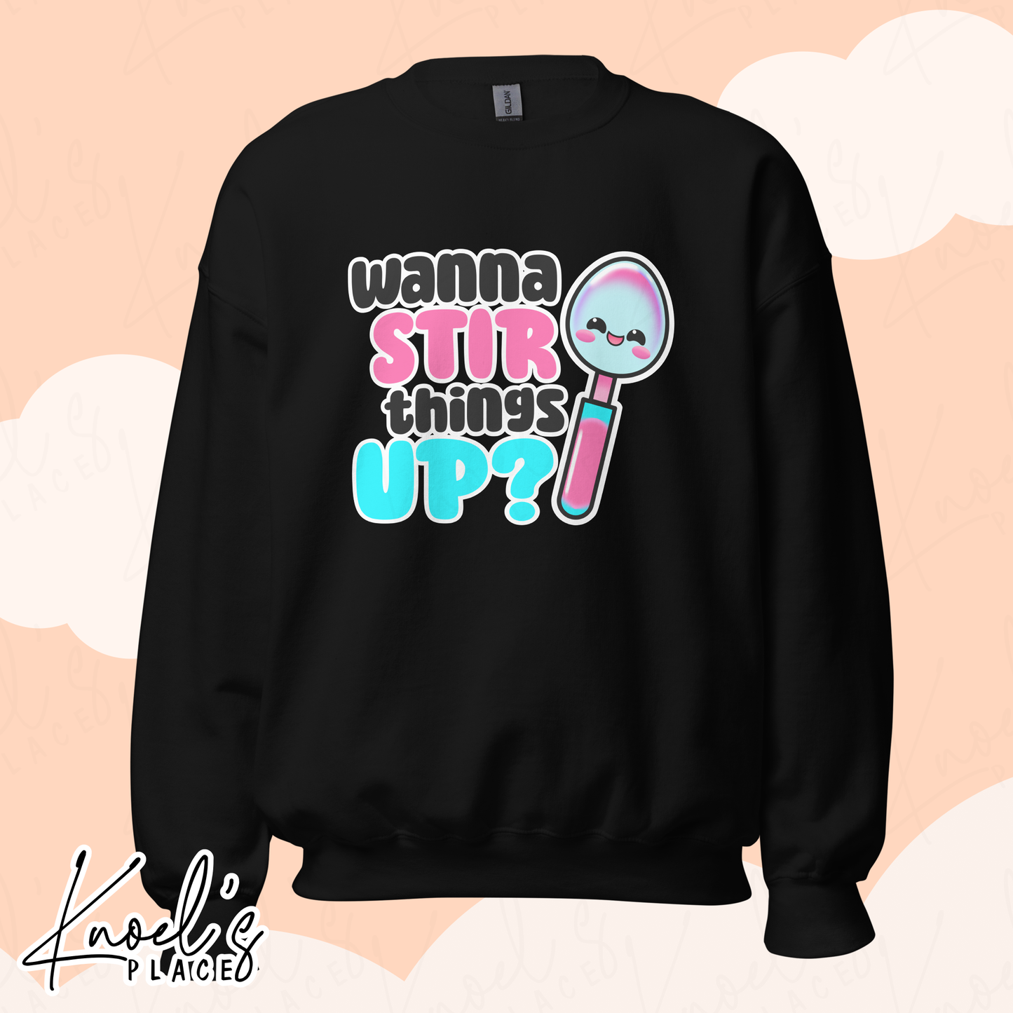 Wanna Stir Things Up? Neon Picnic Spoon Unisex Sweatshirt