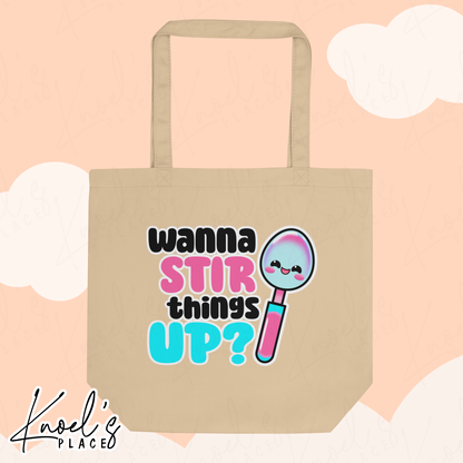 Wanna Stir Things Up? Neon Picnic Spoon Eco Tote Bag