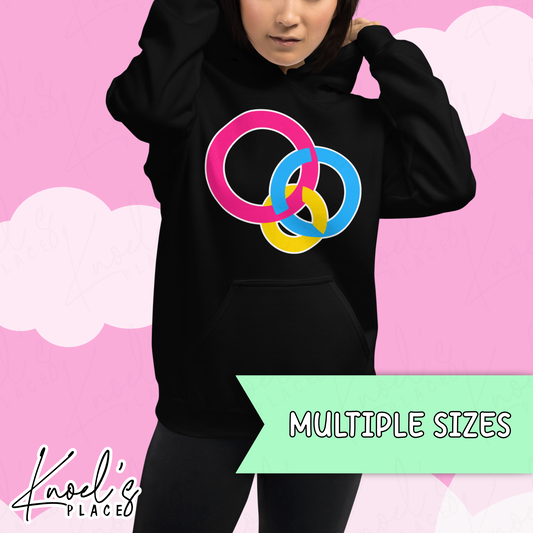 Stealth Geometric Pansexual Pride Flag Unisex Hoodie