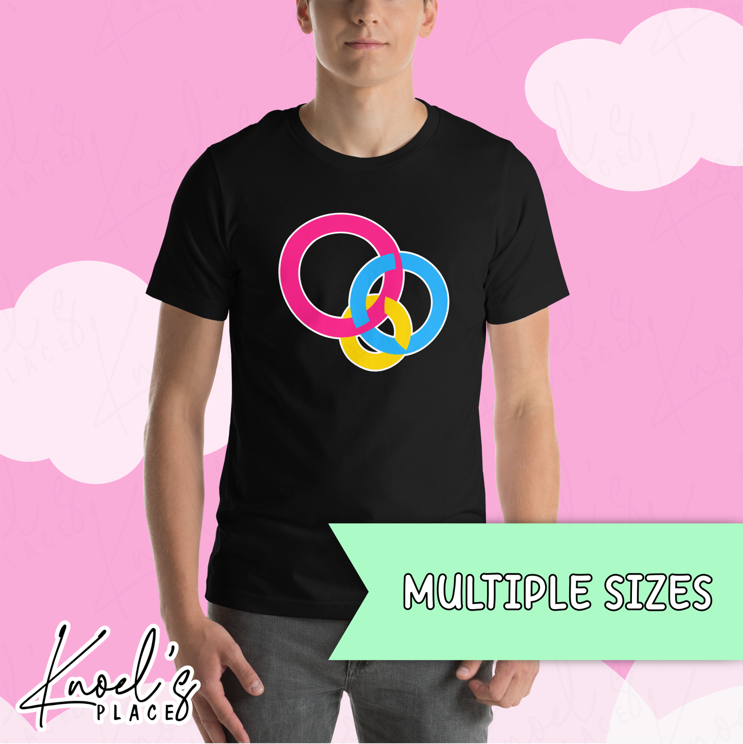 Stealth Geometric Pansexual Pride Flag Unisex T-shirt