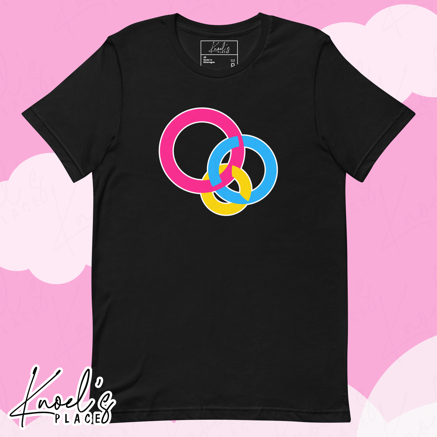 Stealth Geometric Pansexual Pride Flag Unisex T-shirt