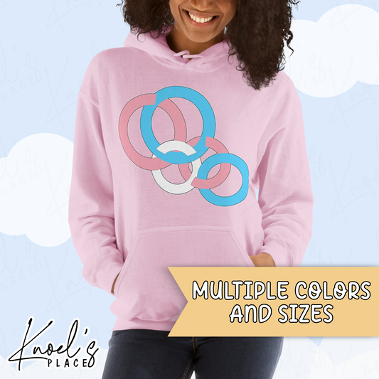 Stealth Geometric Transgender Pride Flag Unisex Hoodie
