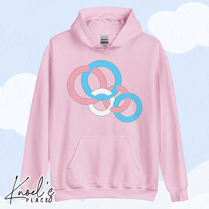 Stealth Geometric Transgender Pride Flag Unisex Hoodie
