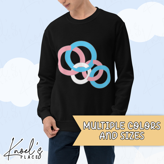 Stealth Geometric Transgender Pride Flag Unisex Sweatshirt