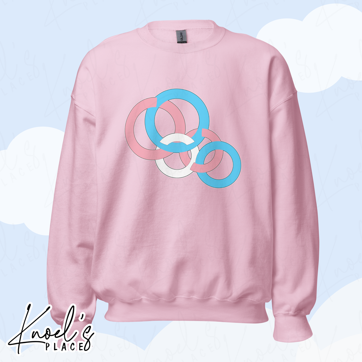 Stealth Geometric Transgender Pride Flag Unisex Sweatshirt