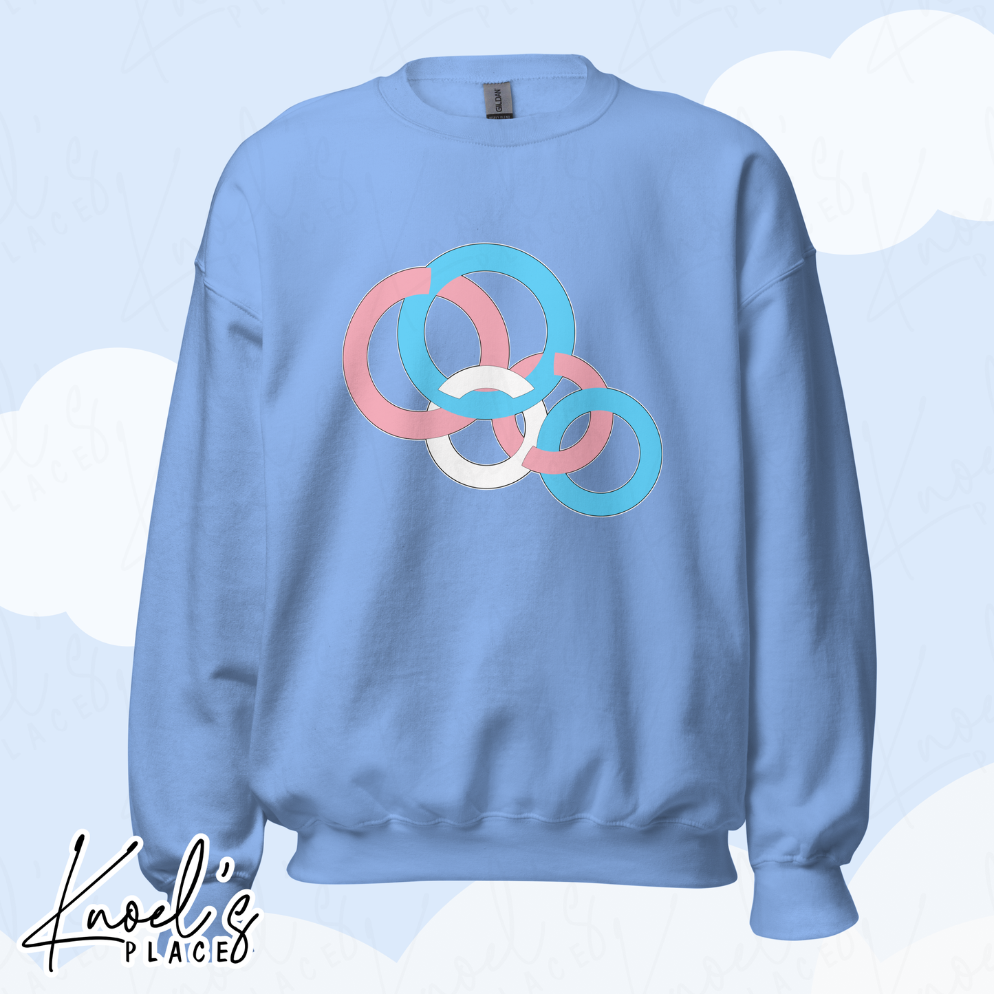 Stealth Geometric Transgender Pride Flag Unisex Sweatshirt