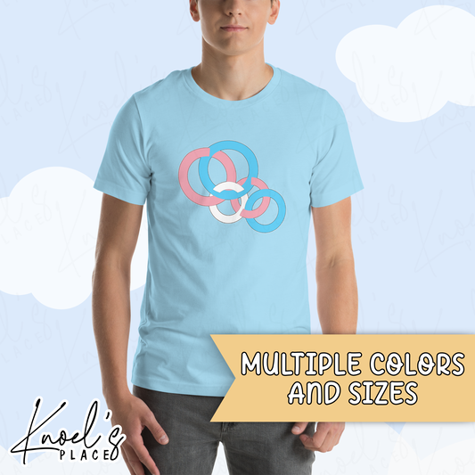Stealth Geometric Transgender Pride Flag Unisex T-shirt