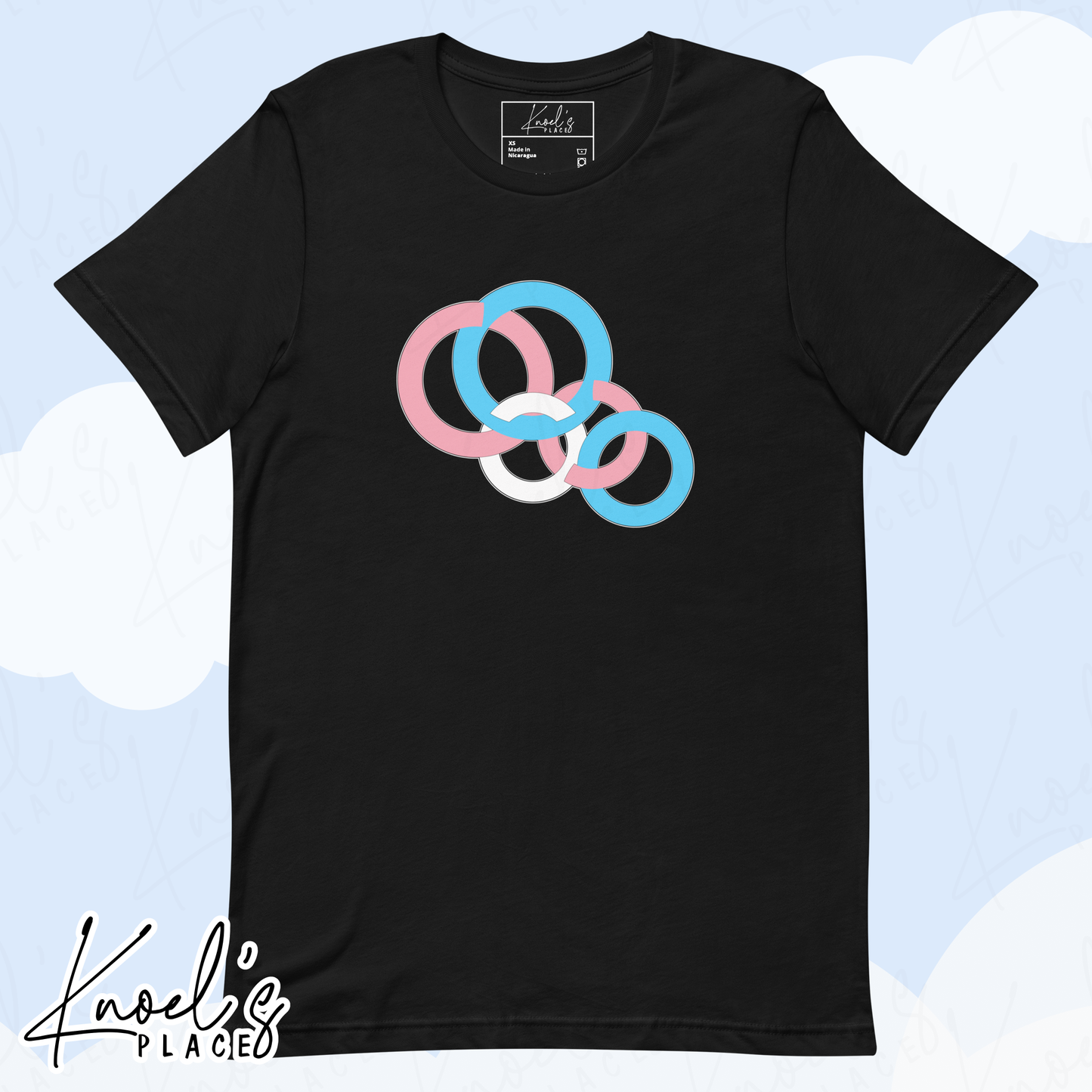 Stealth Geometric Transgender Pride Flag Unisex T-shirt