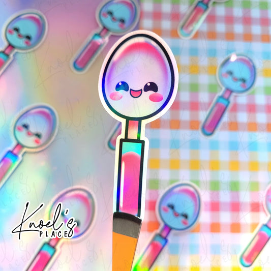 Stirla Spoon Holographic Vinyl Sticker Decal | Neon Picnic