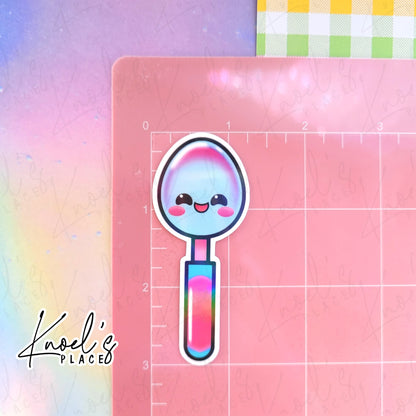 Stirla Spoon Holographic Vinyl Sticker Decal | Neon Picnic