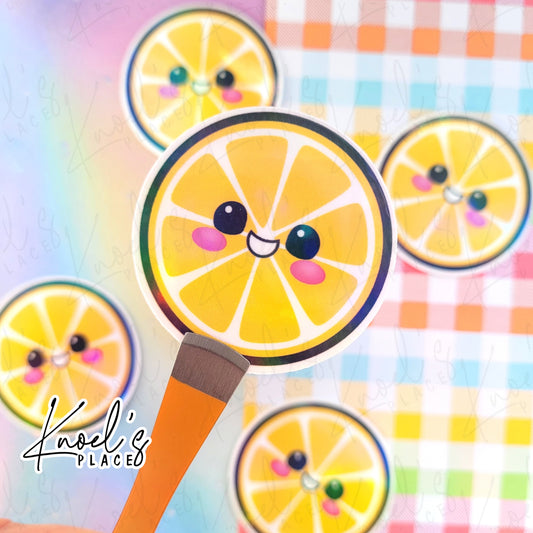 Sunny Lemon Holographic Vinyl Sticker Decal | Neon Picnic