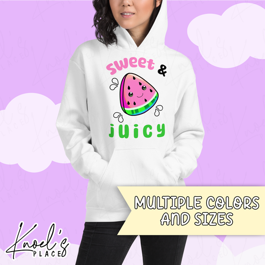 Sweet & Juicy Neon Picnic Watermelon Unisex Hoodie