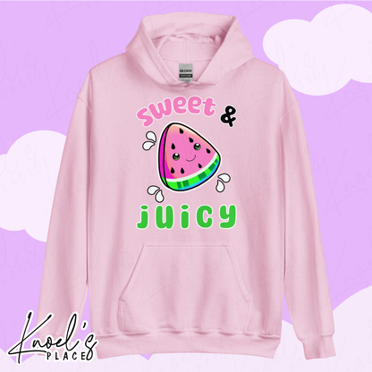 Sweet & Juicy Neon Picnic Watermelon Unisex Hoodie
