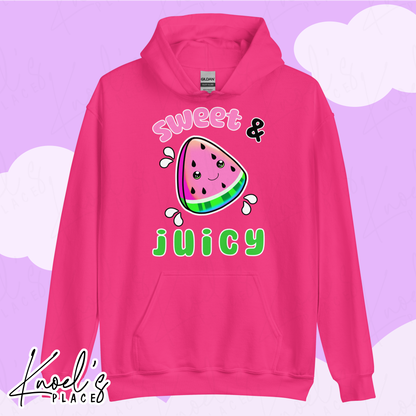 Sweet & Juicy Neon Picnic Watermelon Unisex Hoodie