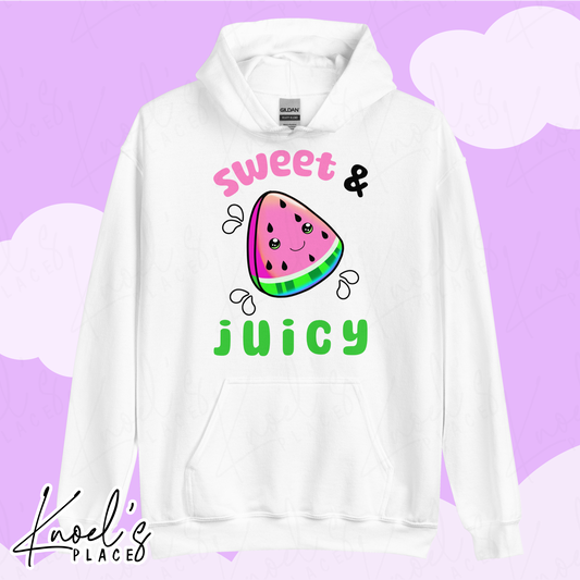 Sweet & Juicy Neon Picnic Watermelon Unisex Hoodie
