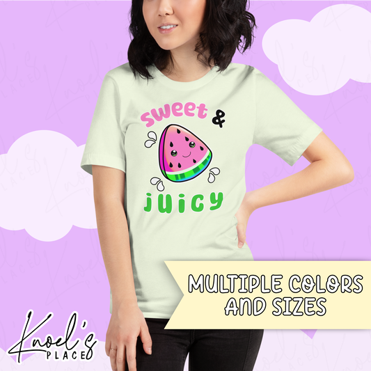 Sweet & Juicy Neon Picnic Watermelon Unisex T-Shirt