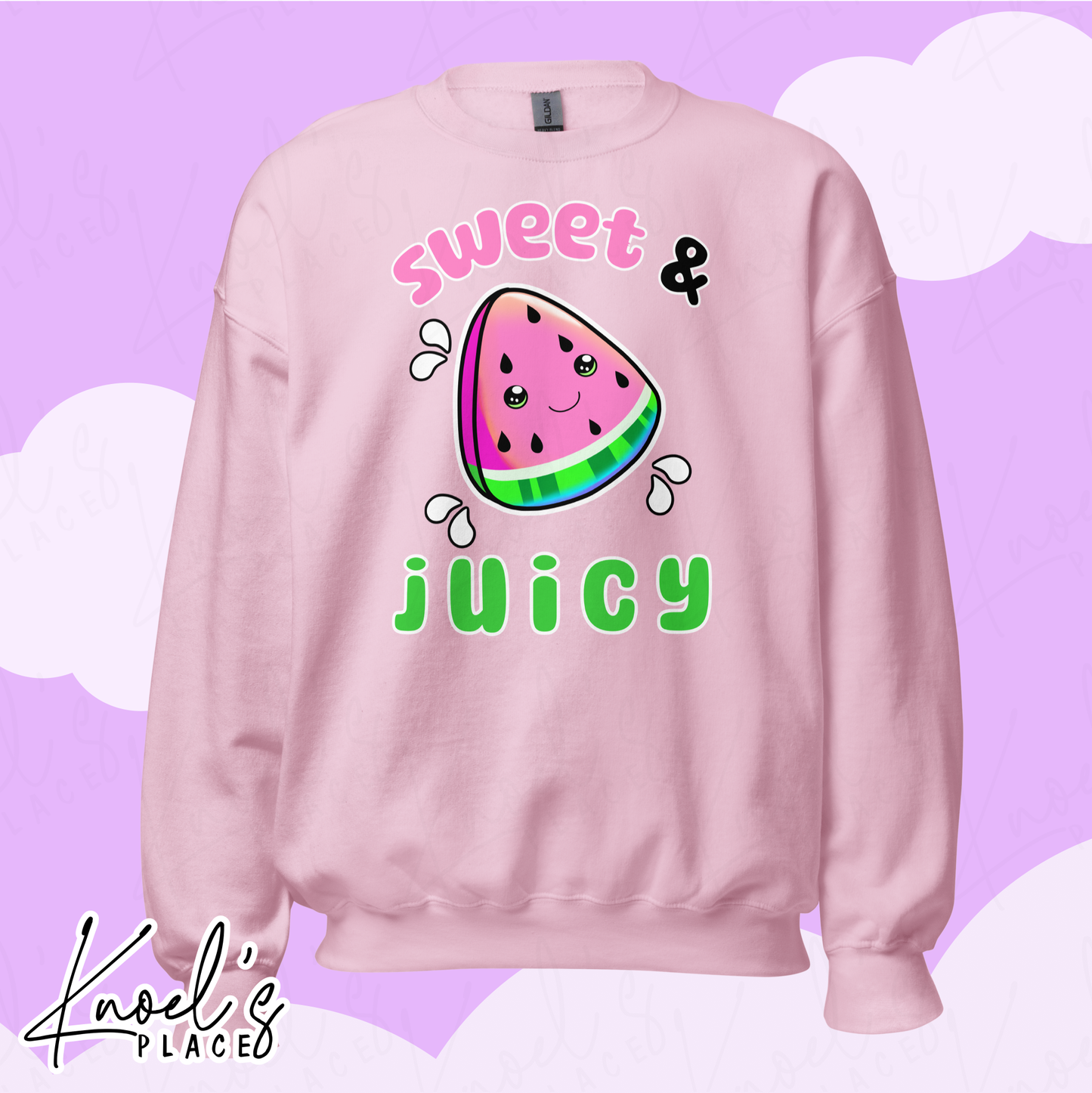 Sweet & Juicy Neon Picnic Watermelon Unisex Sweatshirt