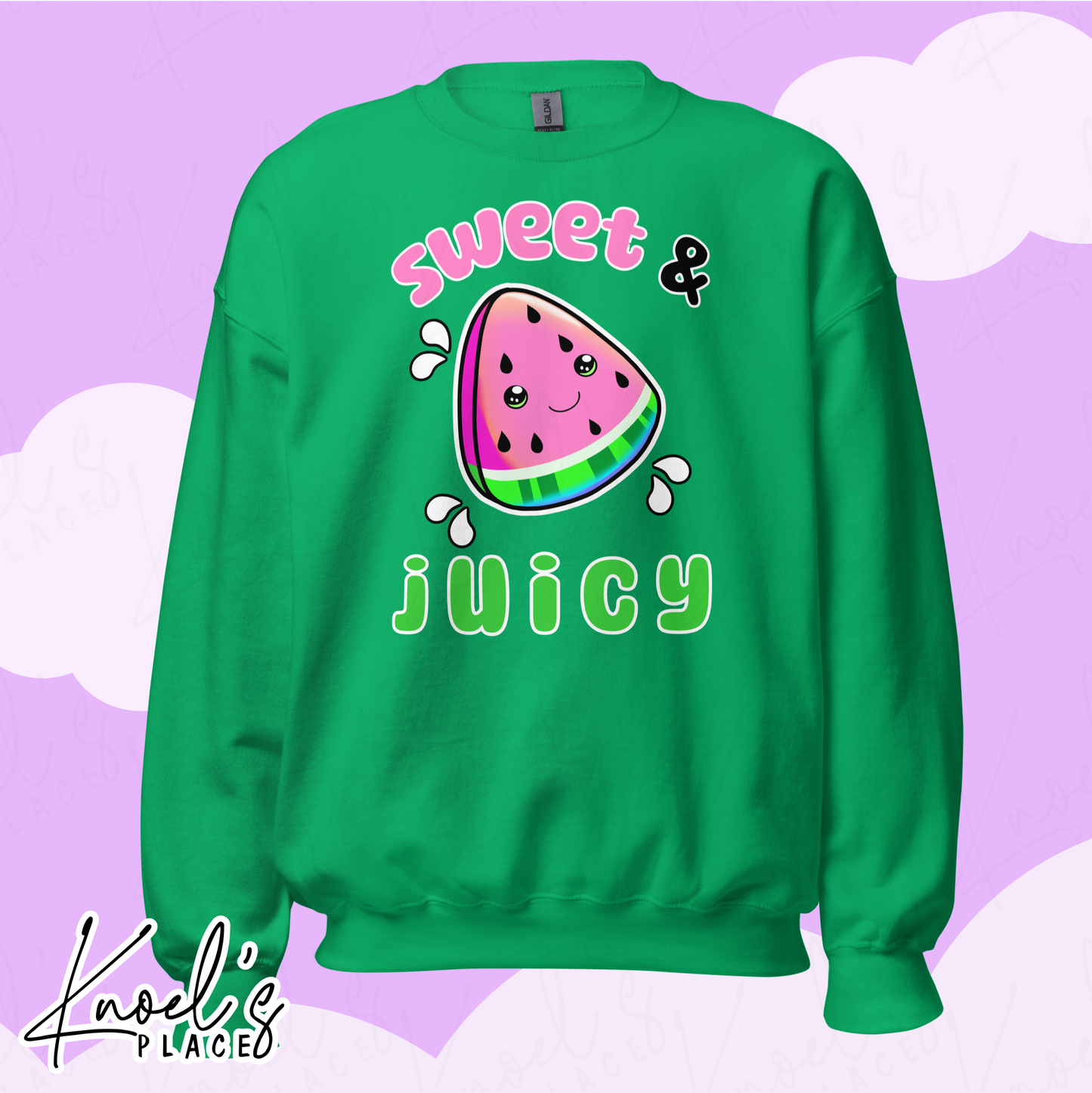 Sweet & Juicy Neon Picnic Watermelon Unisex Sweatshirt
