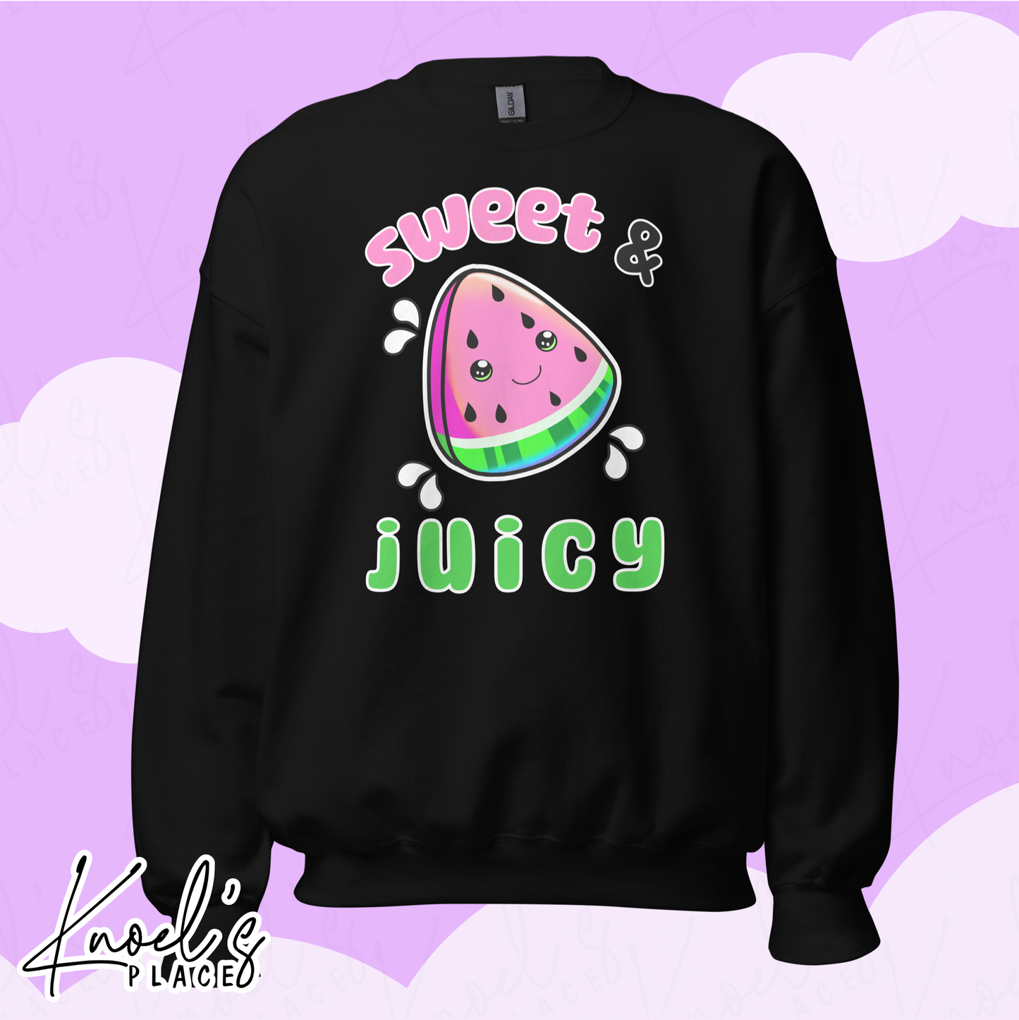Sweet & Juicy Neon Picnic Watermelon Unisex Sweatshirt